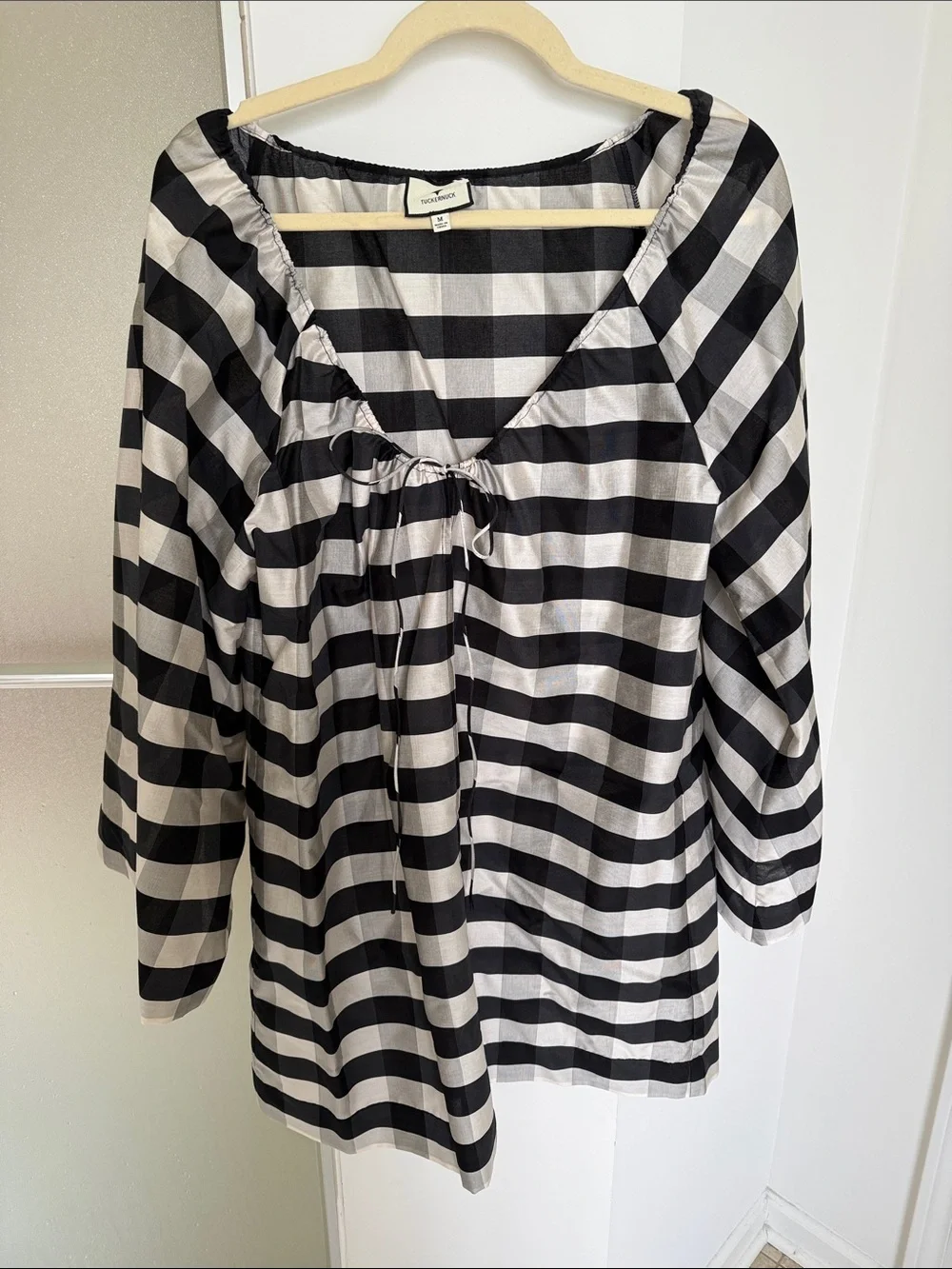 Tuckernuck Midnight Check Claudine Mini Caftan - Picture 2 of 8